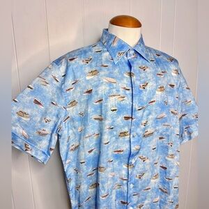 Solemare Maus Hoffman Light Blue Runabout Boating Marina Shirt ITALY